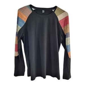 Shein contrast raglan long-sleeved tee